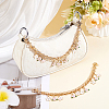 2Pcs Alloy Pink and White Enamel Flower Tassel Bag Decorative Chains AJEW-BBC0001-05-4