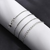 Brass Box Chain Necklaces for Women NJEW-G160-17P-2