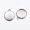 304 Stainless Steel Pendant Cabochon Settings X-STAS-K146-054-16mm-1