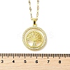 Brass Micro Pave Clear Cubic Zirconia Tree of Life Pendants LS-NJEW-H066-01E-G-3