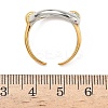 304 Stainless Steel Cuff Open Rings for Women RJEW-B158-02GP-03-5