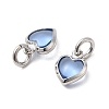Brass Pave Cubic Zirconia Pendants KK-Z137-21P-07-2