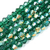 AB Color Plated Transparent Glass Beads Strands GLAA-G127-01-01F-1