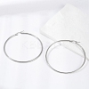 Tarnish Resistant 304 Stainless Steel Big Hoop Earrings EJEW-F105-02P-1