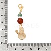 Christmas Tree/Bell/Snowman/Candy Cane Alloy Enamel Pendant Decorations HJEW-TA00192-3