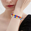 500Pcs Rubberized Style Imitated Silicone Acrylic Beads OACR-SP0001-33E-5
