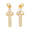 Brass Micro Pave Cubic Zirconia Pendants KK-F927-02G-1