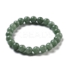 Natural Dyed & Heated Chalcedony Beaded Stretch Bracelets for Women Men BJEW-F483-04-4
