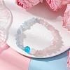 Baking Paint Imitation Jade Glass Round Beaded Stretch Bracelets for Women BJEW-JB12158-03-1