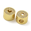 Rack Plating Brass Micro Pave Cubic Zirconia Beads KK-I718-36G-2