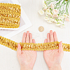 Sparkle Style Purl Polyester Ribbons OCOR-WH0074-38-3