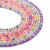 10 Strands 10 Colors Handmade Polymer Clay Beads CLAY-TA0001-51B-3