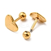 Ion Plating(IP) 304 Stainless Steel Stud Earrings EJEW-Z034-20G-2
