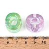 UV Plating Transparent Acrylic European Beads X-OACR-M027-02O-4