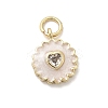 Brass Micro Pave Cubic Zirconia Pendants KK-A278-09G-02-1