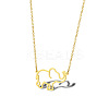 Cute Cartoon Animal 304 Stainless Steel Pendant Necklaces QV5065-14-1