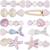 2 Bags 2 Styles Resin & Alloy Alligator Hair Clips AJEW-CY0001-39C-1