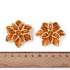 Matte Spray Painted Acrylic Beads OACR-N159-01B-3