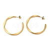 Ion Plating(IP) 304 Stainless Steel C-Shaped Stud Earrings for Women EJEW-Z066-07G-1
