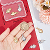 8Pcs 4 Style Rack Plating Brass Micro Pave Cubic Zirconia Pendants KK-BBC0012-99-3
