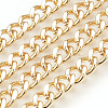 Brass Cuban Link Chains KK-T018-03G-1