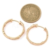 Rack Plating Brass Clear Cubic Zirconia Hoop Earrings EJEW-M090-01G-05-4