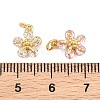 Brass Pave Cubic Zirconia Charms KK-Q085-14G-3