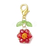 7Pcs 7 Colors Glass Pendants Decorations HJEW-MZ00249-3