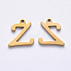 PVD Vacuum Plating 201 Stainless Steel Charms STAS-R105-Z-G-1