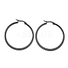 304 Stainless Steel Flattened Big Hoop Earrings for Women EJEW-TAC0017-03EB-1