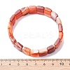 Dyed & Heated Natural Carnelian Faceted Beaded Stretch Bracelets for Women BJEW-K251-08G-5