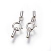 925 Sterling Silver Spring Ring Clasps STER-G019-A-08S-1