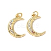 Brass Micro Pave Cubic Zirconia Pendants KK-Q068-48A-G-1