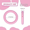 9Pcs Ring Food Grade Eco-Friendly Silicone Focal Beads JX895G-2