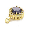 Brass Micro Pave Cubic Zirconia Pendants LS-KK-E277-02G-3