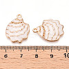 Rack Plating Alloy Enamel Pendant ENAM-Q449-12G-04-3