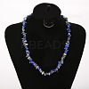 Natural Lapis Lazuli Chip Beaded Necklaces for Women FS-WG9F5E2-03-1