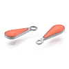 304 Stainless Steel Enamel Charms STAS-N092-178F-2