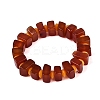 Natural Agate(Dyed & Heated) Square and Rondelle Resin Beaded Stretch Bracelets for Unisex BJEW-Q101-02A-2
