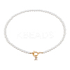 1Pc Brass Clear Cubic Zirconia Letter Pendant Necklaces NJEW-LP0001-32X-1