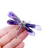 Natural Amethyst Crystal Dragonfly Figurines PW-WG22635-01-5