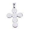 304 Stainless Steel Saint Benedict Medal Cross Pendants STAS-F012-12-1