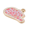 Golden Plated Alloy Eanaml Pendants LS-PALLOY-S184-03G-B-2