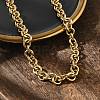 Ion Plating(IP) 304 Stainless Steel Rolo Chains Necklaces NJEW-F297-02G-1