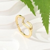 Brass Finger Rings for Women KK-P299-10G-2