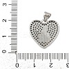 Brass Micro Pave Cubic Zirconia Pendants KK-P323-11B-P01-3