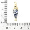 Brass with Cubic Zirconia Pendants KK-G522-43G-01-3