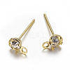 Brass Post Earring Findings EC592-G-2