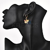 304 Stainless Steel Glass Hoop Earrings EJEW-JE06486-4