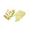 Golden Plated Alloy Enamel Pendants ENAM-Z017-10G-01-2